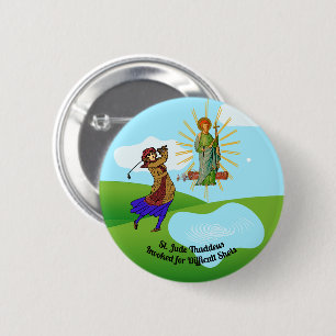 Macaron Rond 5 Cm St. Jude Thaddeus & Golfeuse Intrépide