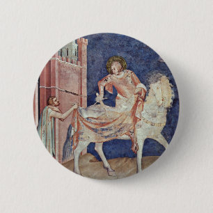Macaron Rond 5 Cm St Martin divisant son manteau par Martini Simon