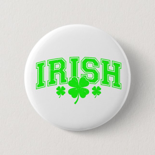 Macaron Rond 5 Cm St Patrick's Day Chic irlandais (Devant)