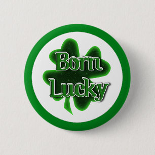 Macaron Rond 5 Cm St. Patrick's Day Né Lucky