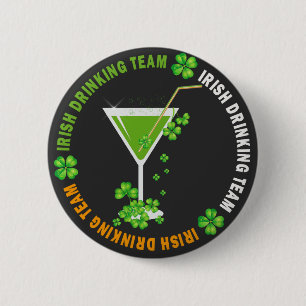 Macaron Rond 5 Cm St. Patricks Day Shamrock Cocktail Button