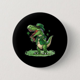 Macaron Rond 5 Cm St Patricks Day T Rex American Footll Dinosaure Le
