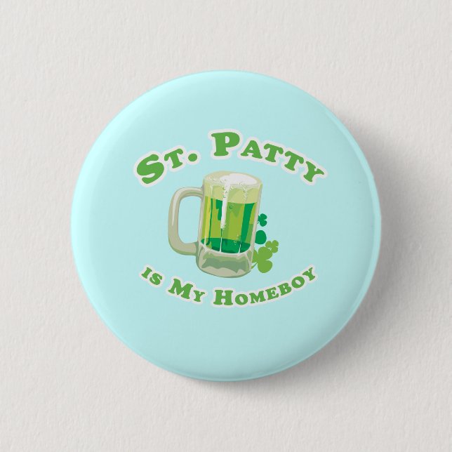 MACARON ROND 5 CM ST. PATTY EST MON HOMEBOY (Devant)