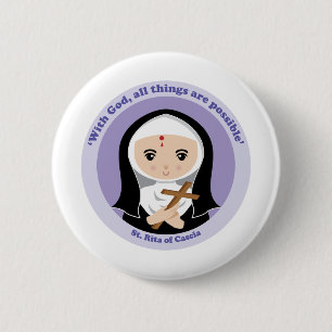 Macaron Rond 5 Cm St Rita de Cascia