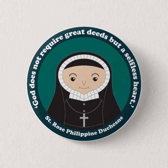 Macaron Rond 5 Cm St. Rose Philippine Duchesne (Devant)