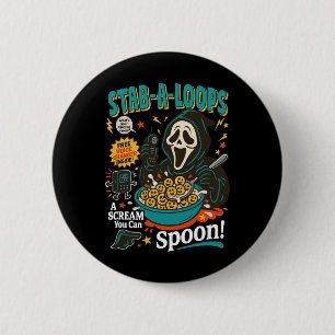 Macaron Rond 5 Cm Stab-a-loops Horror Cereal Box Halloween Killer Br