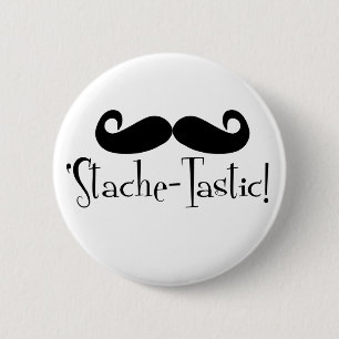 Macaron Rond 5 Cm 'Stache-tastic
