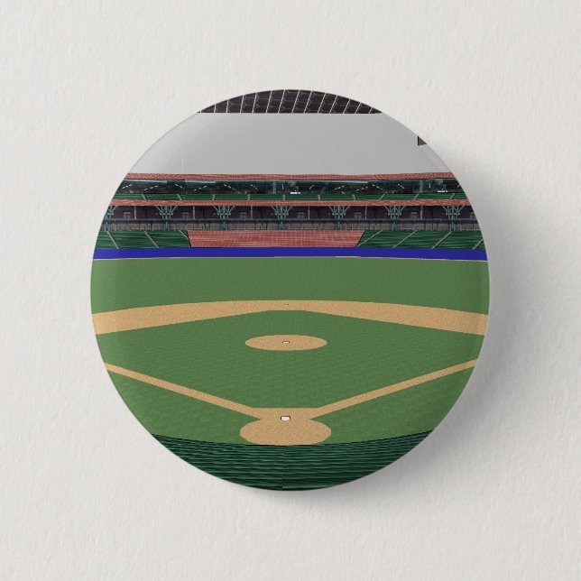 Macaron Rond 5 Cm Stade de base-ball : modèle 3D : (Devant)
