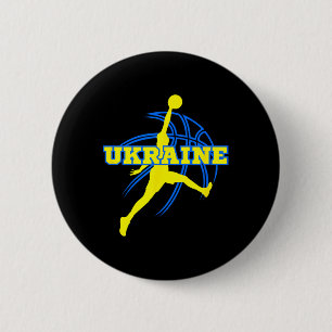Macaron Rond 5 Cm Stade de soutien aux fans de basket-ball d'Ukraine