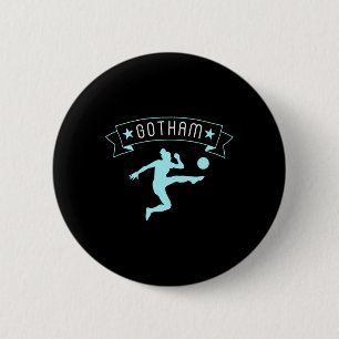 Macaron Rond 5 Cm Stade de soutien aux fans de football de Gotham Mo