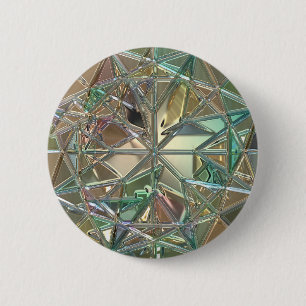 Macaron Rond 5 Cm Stained glass look colorful abstract