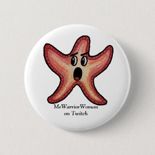 Macaron Rond 5 Cm Starfish choqué, MeWarriorWoman sur Twitch