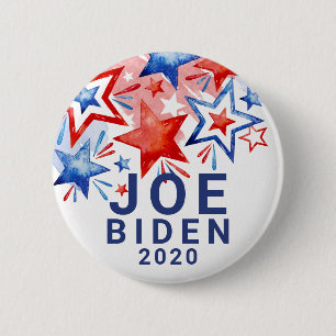 Macaron Rond 5 Cm Stars patriotiques Joe Biden 2020