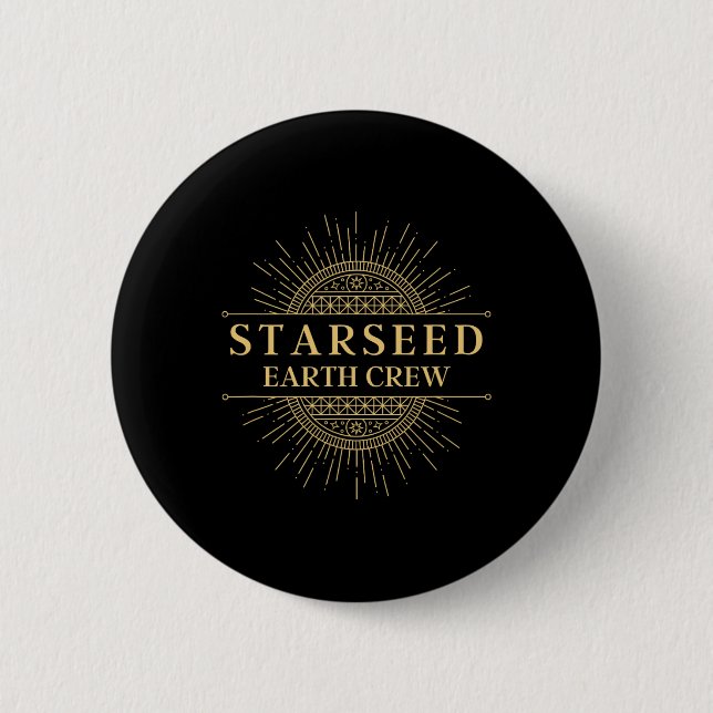 Macaron Rond 5 Cm Starseed Earth Crew New Age Lightworker  (Devant)