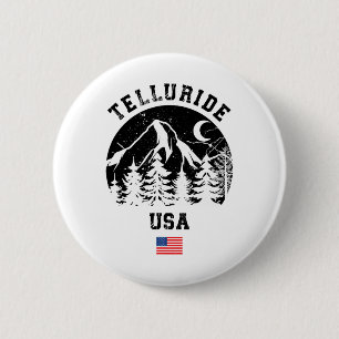Macaron Rond 5 Cm Station de ski de Telluride Colorado Ski alpin Ame