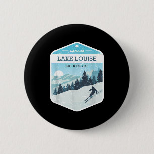 Macaron Rond 5 Cm Station de ski Lake Louise Canada snowboard ski