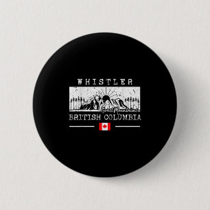 Macaron Rond 5 Cm Station de ski Whistler Mountain Canada Ski Britis