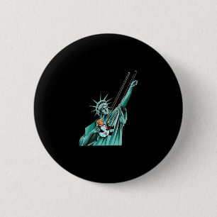 Macaron Rond 5 Cm Statue de la Liberté