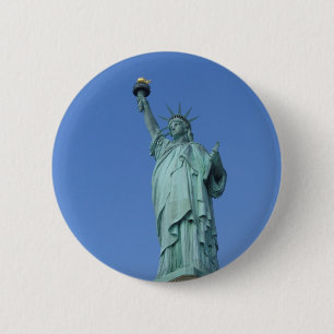 Macaron Rond 5 Cm Statue de la Liberté