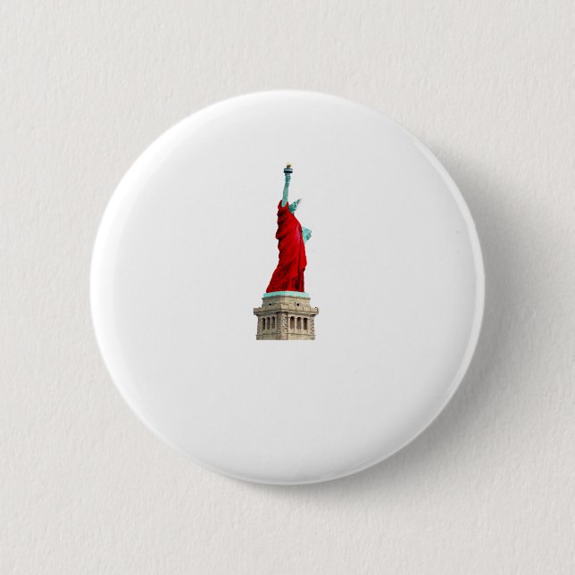 Macaron Rond 5 Cm Statue de la liberté de la servante (Devant)