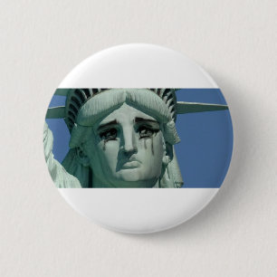 Macaron Rond 5 Cm Statue de la liberté pleurante