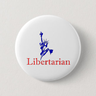 Macaron Rond 5 Cm Statue de la liberté -- Rétro icône libertaire