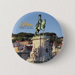 Macaron Rond 5 Cm Statue équestre du roi José I, Lisbonne