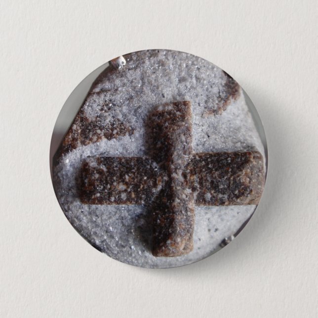 Macaron Rond 5 Cm Staurolite, intersection en cristal parfaite (Devant)