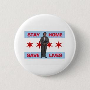 Macaron Rond 5 Cm Stay Home, Save Lives Chicago Mayor Lori Lightfoot
