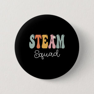 Macaron Rond 5 Cm Steam Squad Retro Super Vintage Joyeux Premier Jou