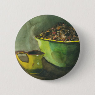 Macaron Rond 5 Cm Steaming Morning Cup Cup of Coffee Bowl Coffee Bea
