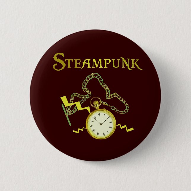 Macaron Rond 5 Cm Steampunk Pocketwatch (Devant)