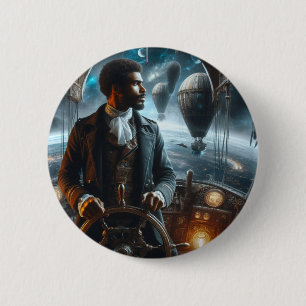 Macaron Rond 5 Cm Steampunk Vintage Victorian Space