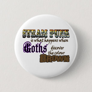 Macaron Rond 5 Cm Steampunk: when Goths discover Brown