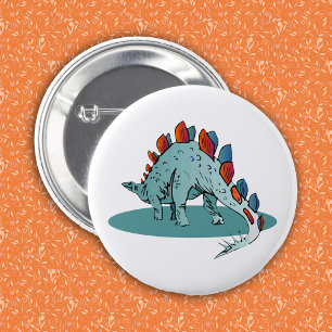Macaron Rond 5 Cm Stegosaurus Dinosaur Young Paléontologue