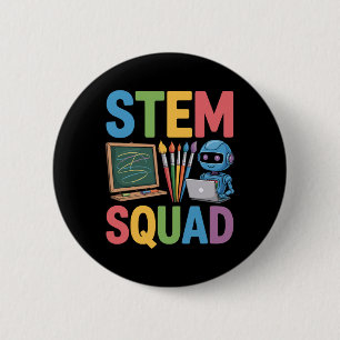 Macaron Rond 5 Cm Stem Squad, Prof de sciences Équipe pédagogique de