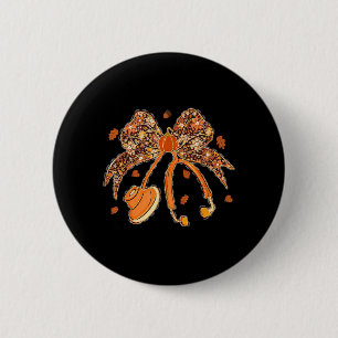 Macaron Rond 5 Cm Stéthoscope à nœud papillon Coquette infirmière fe