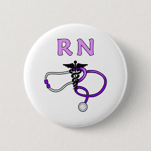 Macaron Rond 5 Cm Stéthoscope de RN