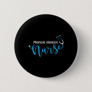 Macaron Rond 5 Cm Stéthoscope Infirmière en santé mentale