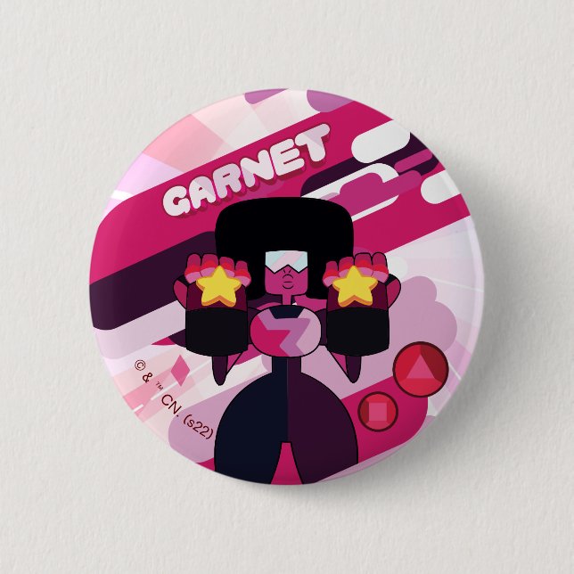 Macaron Rond 5 Cm Steven Universe | Graphique de caractères Garnet (Devant)