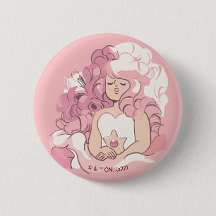 Macaron Rond 5 Cm Steven Universe Illustration de quartz Rose