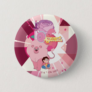 Macaron Rond 5 Cm Steven Universe Rose Quartz Legacy
