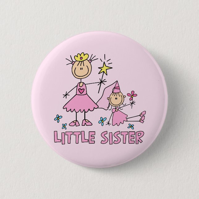 Macaron Rond 5 Cm Stick Princess Duo Little Sister (Devant)