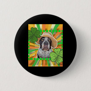 Macaron Rond 5 Cm Sticker pour chien St. Patrick