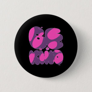 Macaron Rond 5 Cm Sticker Rose Et Violet