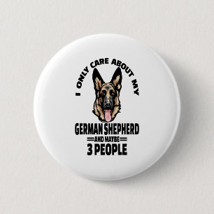 Macaron Rond 5 Cm Stickers Berger Allemand - Je Ne Me Soucie Que De