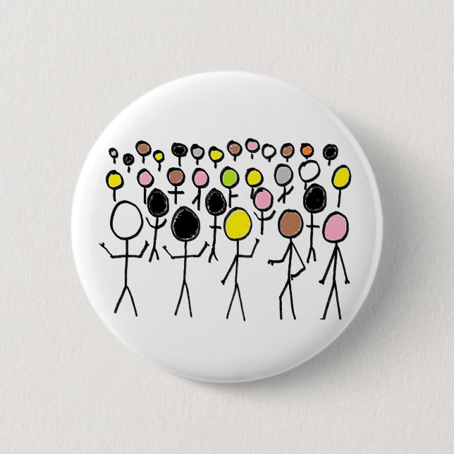 Macaron Rond 5 Cm Stickers égalité (Devant)