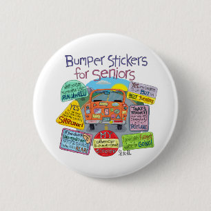 Macaron Rond 5 Cm Stickers vieux Geezer vieux, cartes et cadeaux.
