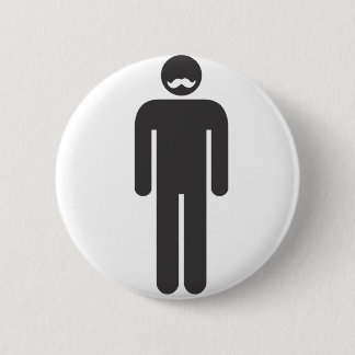 Macaron Rond 5 Cm Stickman Moustache
