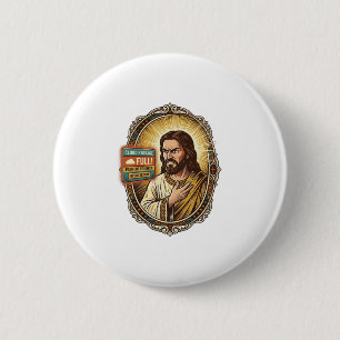 Macaron Rond 5 Cm Stockage en nuage de Jésus plein avertissement Pay